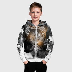 Толстовка на молнии детская В стиле бохо, цвет: 3D-белый — фото 2