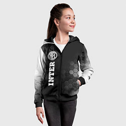 Толстовка на молнии детская Inter sport на темном фоне: по-вертикали, цвет: 3D-черный — фото 2