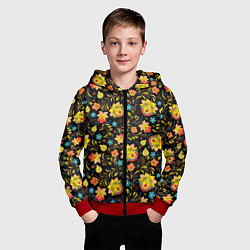 Толстовка на молнии детская Русский яркий узор, цвет: 3D-красный — фото 2
