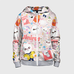 Толстовка на молнии детская Skzoo Jinniret pattern cartoon avatar, цвет: 3D-меланж
