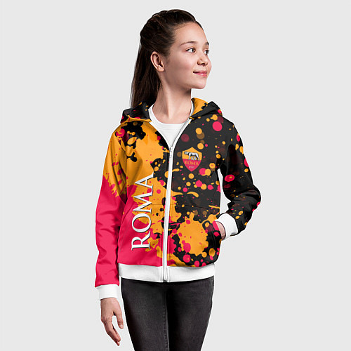 Детская толстовка на молнии Roma Краска / 3D-Белый – фото 4