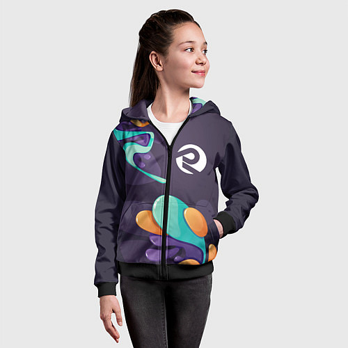 Детская толстовка на молнии ARC Raiders graffity splash / 3D-Черный – фото 4