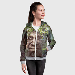 Толстовка на молнии детская Мудрое Таинственное Дерево, цвет: 3D-меланж — фото 2