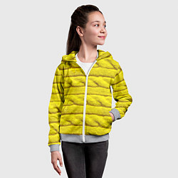 Толстовка на молнии детская Жёлтый свитер - Осень-Зима 2028, цвет: 3D-меланж — фото 2