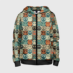 Детская толстовка на молнии Peace symbol pattern