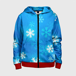 Толстовка на молнии детская Зима 2023, цвет: 3D-красный