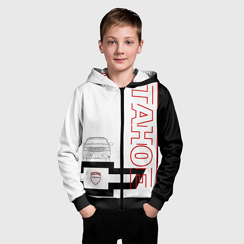 Детская толстовка на молнии Tahoe club chevrolet / 3D-Черный – фото 3