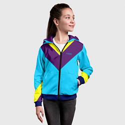 Толстовка на молнии детская FIRM как в 80х, цвет: 3D-синий — фото 2