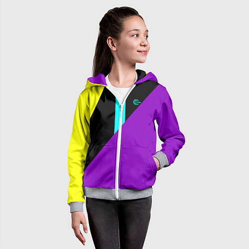 Детская толстовка на молнии FIRM прямиком из 80х / 3D-Меланж – фото 4