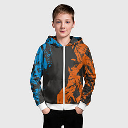 Толстовка на молнии детская Огонь и вода, цвет: 3D-белый — фото 2