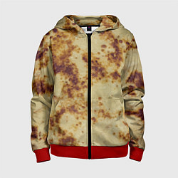 Толстовка на молнии детская Жареный блинчик, цвет: 3D-красный