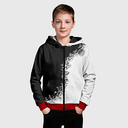 Толстовка на молнии детская Инь и Янь, цвет: 3D-красный — фото 2