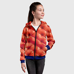 Толстовка на молнии детская Quilted furniture leather, цвет: 3D-синий — фото 2