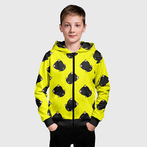 Детская толстовка на молнии Кротовуха / 3D-Черный – фото 3