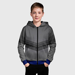 Толстовка на молнии детская Векторное изображение фона в темно-сером, цвет: 3D-синий — фото 2