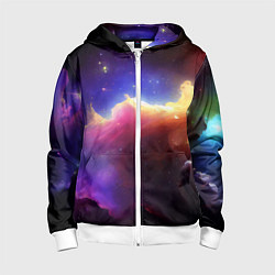 Детская толстовка на молнии Столкновение галактик