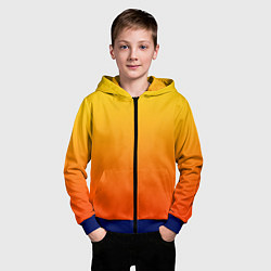 Толстовка на молнии детская Жаркий день, цвет: 3D-синий — фото 2