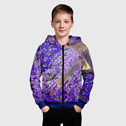 Толстовка на молнии детская Calligraphic Japan, цвет: 3D-синий — фото 2