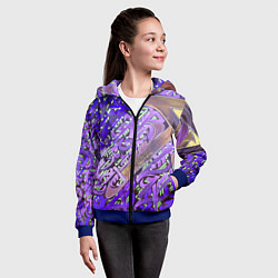 Толстовка на молнии детская Calligraphic Japan, цвет: 3D-синий — фото 2