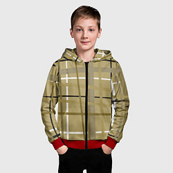 Толстовка на молнии детская Светлый квадрат, цвет: 3D-красный — фото 2