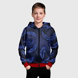 Толстовка на молнии детская Пёрышки, цвет: 3D-красный — фото 2