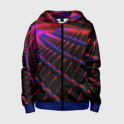 Детская толстовка на молнии Geometry neon texture