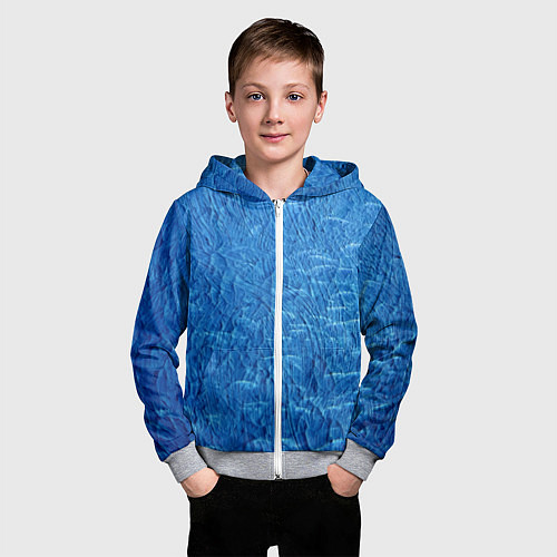 Детская толстовка на молнии Абстрактный паттерн / 3D-Меланж – фото 3