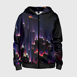 Толстовка на молнии детская Необо закат, цвет: 3D-черный