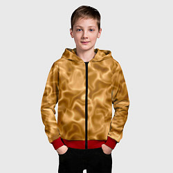 Толстовка на молнии детская Золотой шелк, цвет: 3D-красный — фото 2