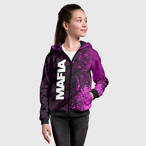 Детская толстовка на молнии Mafia pro gaming: по-вертикали / 3D-Черный – фото 4