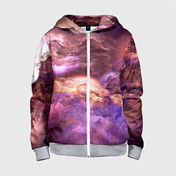 Детская толстовка на молнии Фиолетовое облако