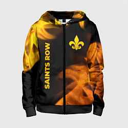 Детская толстовка на молнии Saints Row - gold gradient: надпись, символ
