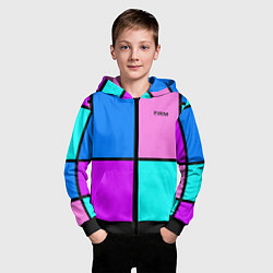 Толстовка на молнии детская Firm аля 80-е, цвет: 3D-черный — фото 2