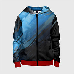 Толстовка на молнии детская Black blue style, цвет: 3D-красный
