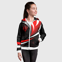 Толстовка на молнии детская Ведьмак - спортивная униформа, цвет: 3D-белый — фото 2