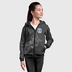 Толстовка на молнии детская Форма OG, цвет: 3D-черный — фото 2