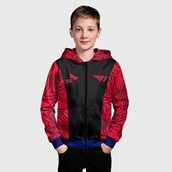 Толстовка на молнии детская T1 форма red, цвет: 3D-синий — фото 2