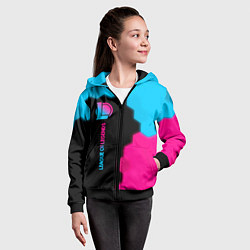 Толстовка на молнии детская League of Legends - neon gradient: по-вертикали, цвет: 3D-черный — фото 2