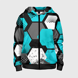 Детская толстовка на молнии Шестиугольники абстрактный фон