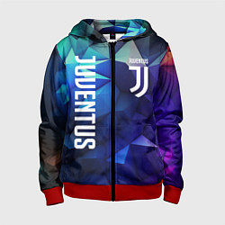 Толстовка на молнии детская Juventus logo blue, цвет: 3D-красный