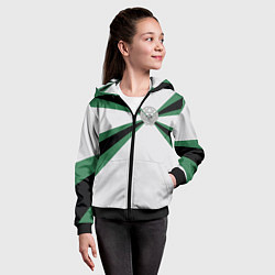 Толстовка на молнии детская Железнодорожные войска, цвет: 3D-черный — фото 2