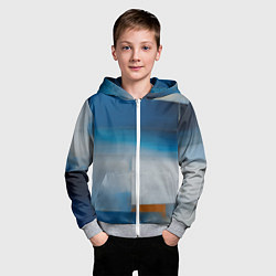 Толстовка на молнии детская Синяя палитра, цвет: 3D-меланж — фото 2