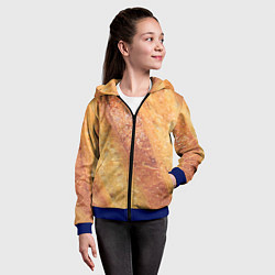 Толстовка на молнии детская Корочка батона, цвет: 3D-синий — фото 2