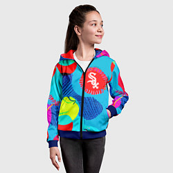 Толстовка на молнии детская Chicago White Sox - baseball team, цвет: 3D-синий — фото 2