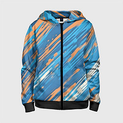 Детская толстовка на молнии Абстракция синяя