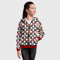 Толстовка на молнии детская Бесконечное кольцо, цвет: 3D-красный — фото 2