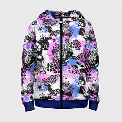 Детская толстовка на молнии Multicolored wild cats