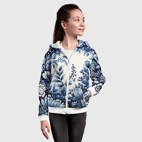 Детская толстовка на молнии Праздник к нам приходит / 3D-Белый – фото 4