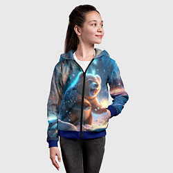 Толстовка на молнии детская Полярный мишка, цвет: 3D-синий — фото 2