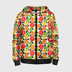 Детская толстовка на молнии Citrus pattern